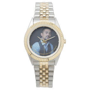Montre PHOTO Mans RETRAITE - Nom commémoratif
