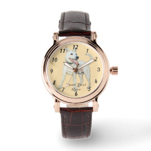 Montre photo originale d'un bulldog américain blanc
