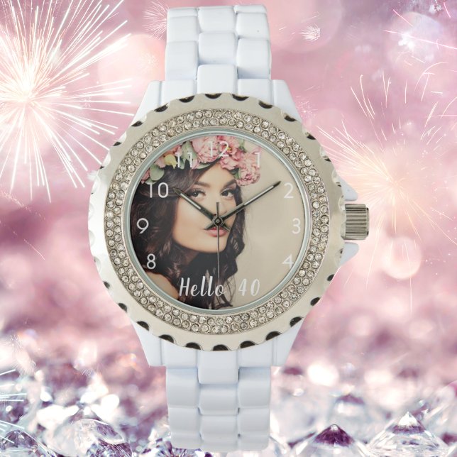 Montre Photo personnalisée 40e anniversaire (Créateur téléchargé)