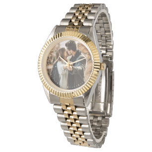 Montre Photo personnalisée Argent Or Deux Tons