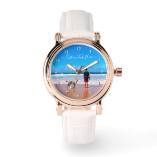 Montre photo personnalisée avec texte personnalisé