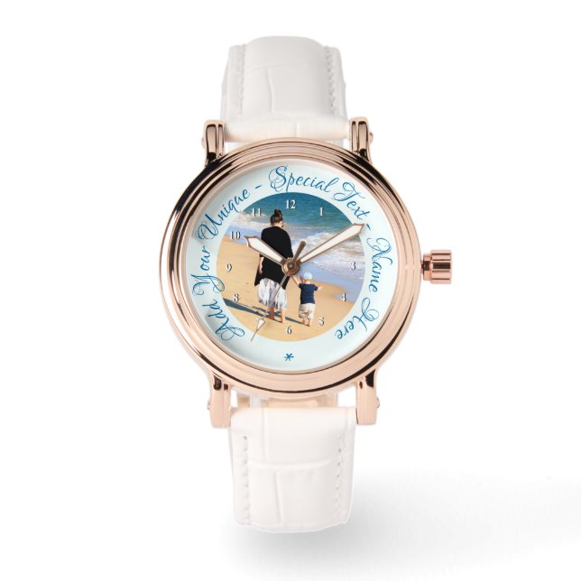 Montre Photo personnalisée avec vos photos et votre texte (Recto)