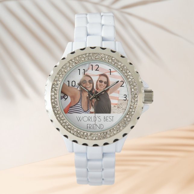Montre photo personnalisée du monde meilleur ami t (Créateur téléchargé)