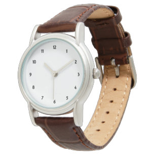 Montre Photo personnalisée Logo Art Texte classique Cuir 