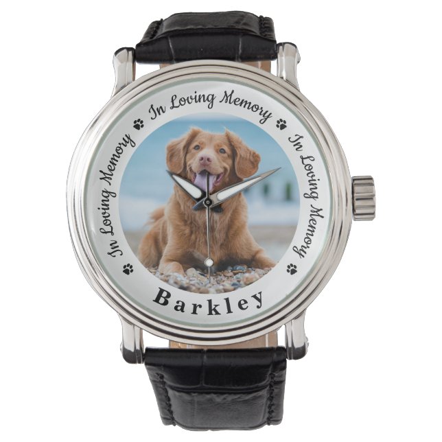 Montre Photo personnalisée Pet Memorial personnalisées Ch (devant)