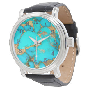 Montre photo turquoise