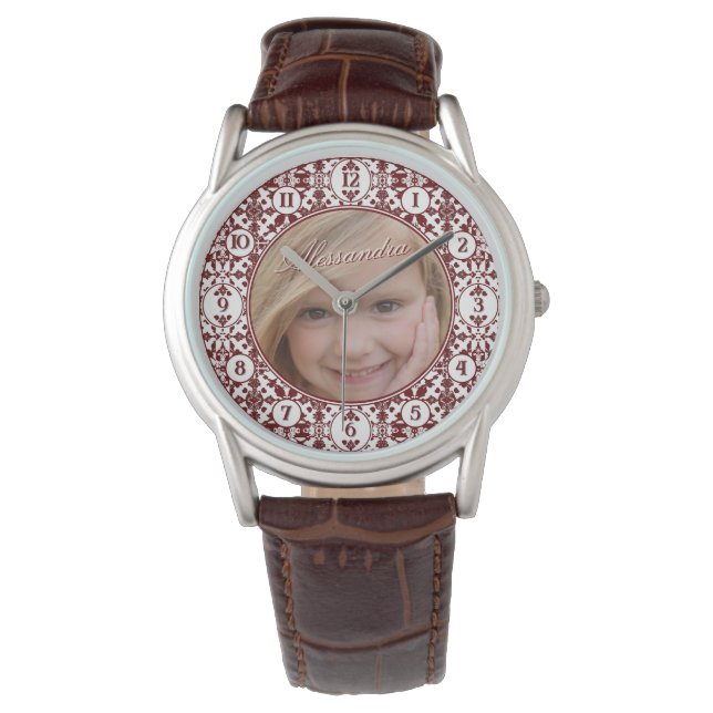 Montre Photo vintage Damas et Monogramme (devant)