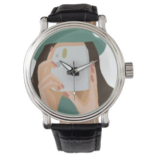 Montre Photographe Illustré Camera Girl Art