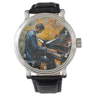 Montre Piano Player - Peinture à l'huile