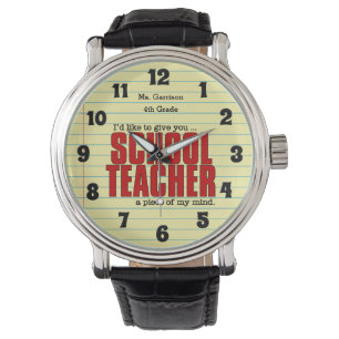 Montre Pièce d'enseignant de l'esprit drôle sur mesure