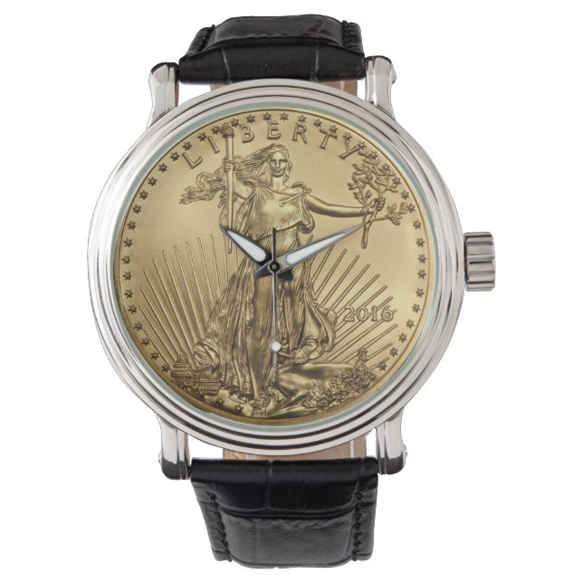 Montre Pièce Gold Eagle (devant)