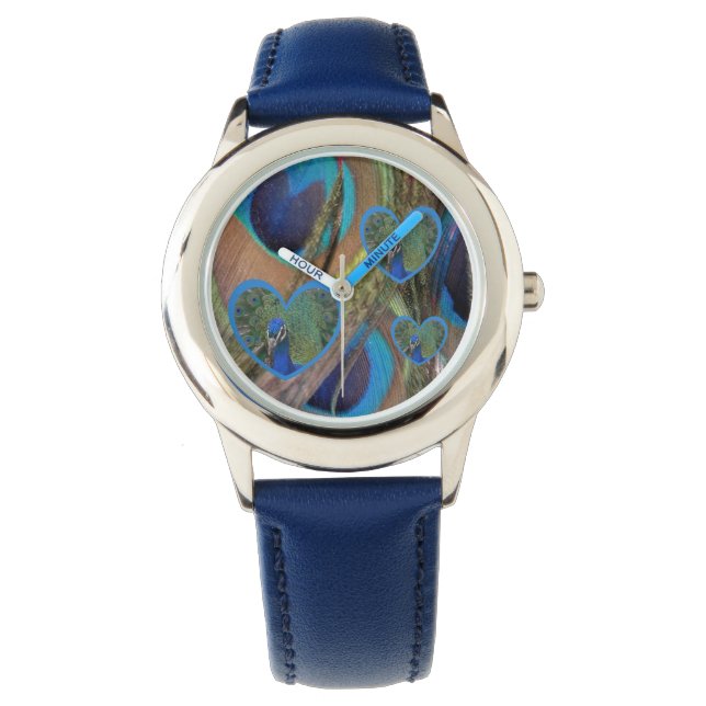 Montre Pièces de paon brillantes Enfants Regarder (devant)