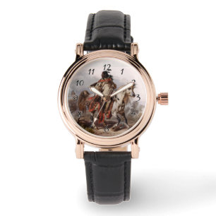 Montre Pieds-Noirs Indien sur le cheval arabe pourchassé