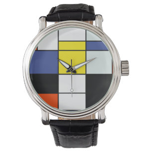 Montre Piet Mondrian Composition A - Art Moderne Abstrait