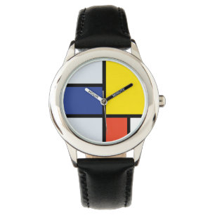 Montre Piet Mondrian Composition A - Art Moderne Abstrait