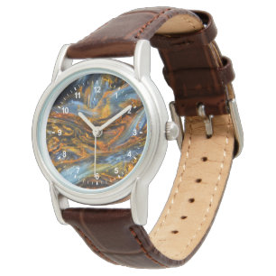 Montre Pietersite à motifs