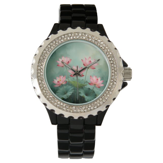 Montre Pink Lotus Artwork  (devant)