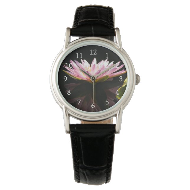 Montre Pink Lotus Nénuphar Watch (devant)
