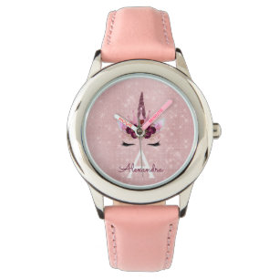 Montre Pink Princess Unicorn Rose Gold Blush Pink Parties