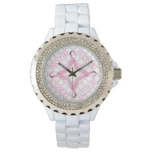 Montre Pink Ribbon HOPE LOVE CURE LIFE
