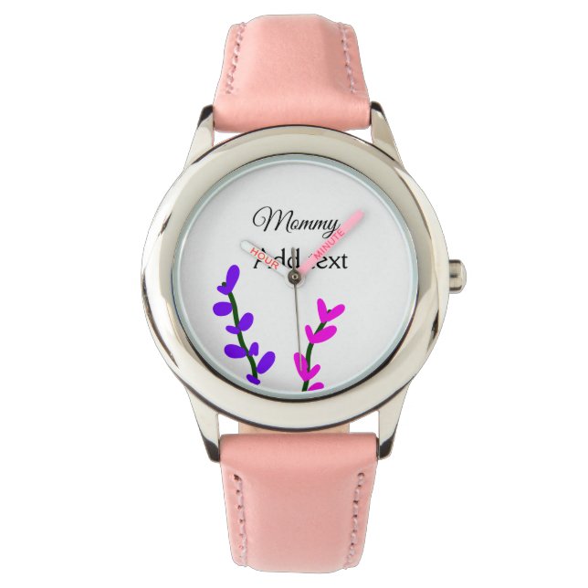 Montre Pink violet lavande maman le jour maman cadeau (devant)