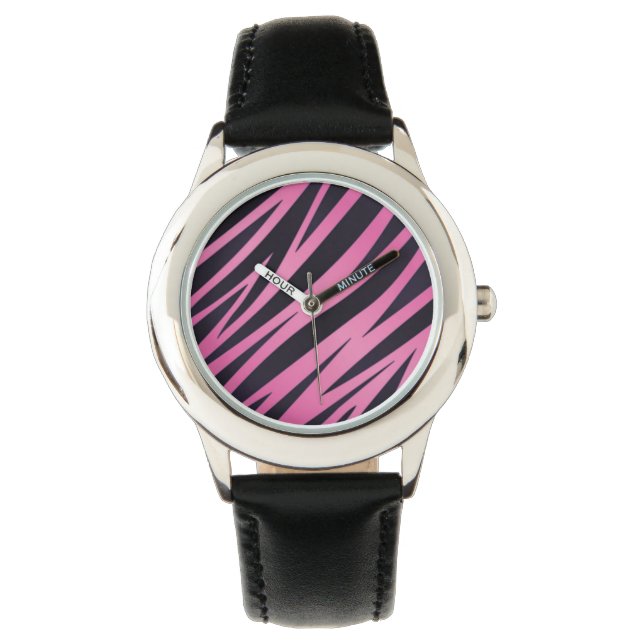 Montre Pink Zebra Stripe (devant)