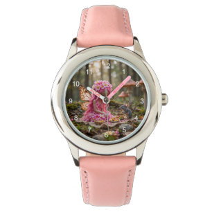 Montre Pique-nique mignon rose Pixie et souris