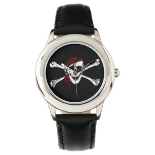 Montre Pirate crâne et os croisés