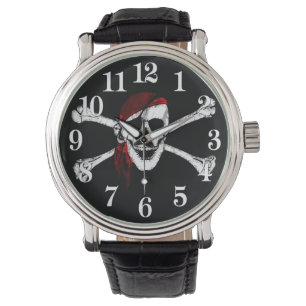 Montre Pirate crâne et os croisés