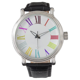Montre PixDezines chiffres romains/do-it-yourself couleur