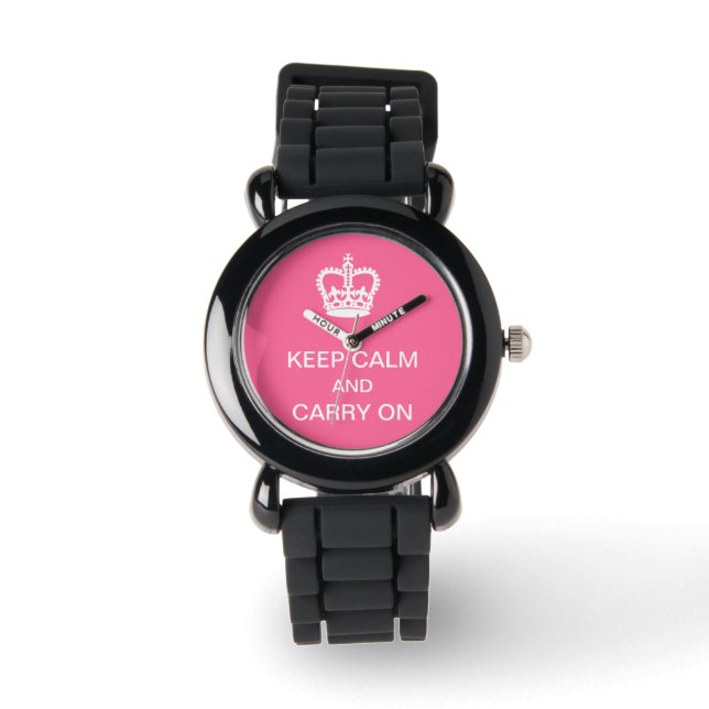 Montre PixDezines garder calme/do-it-yourself texte+coule (Recto)