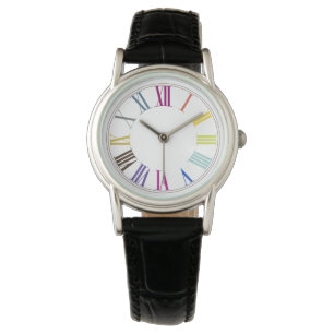 Montre PixDezines Numéros colorés/do-it-yourself arrière