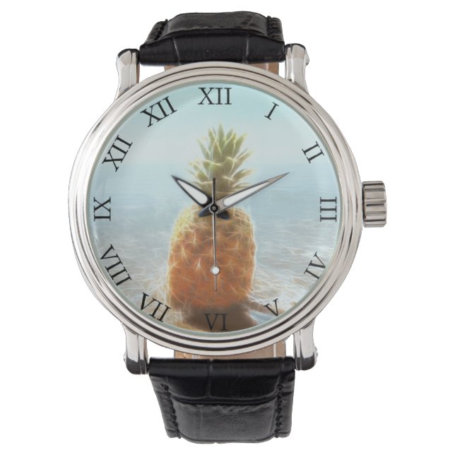 Montre Plage d'ananas lumineux (devant)