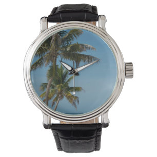Montre Plage de palmiers et de sable blanc