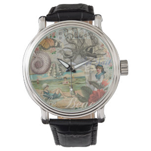 Montre plage d'été poulpe vintage antique voile