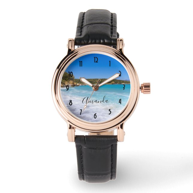 Montre Plage exotique Île tropicale Paradis (Recto)