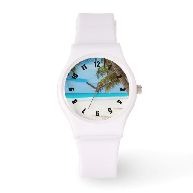 Montre Plage tropicale Turquoise (Recto)