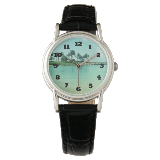 Montre Plage Turquoise tranquille et sereine à Hawaii (devant)
