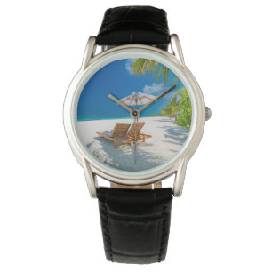 Montre Plages tropicales Plage de chaises longues Bora