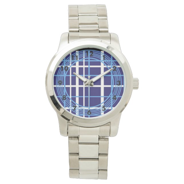 Montre Plaid Bleu (devant)
