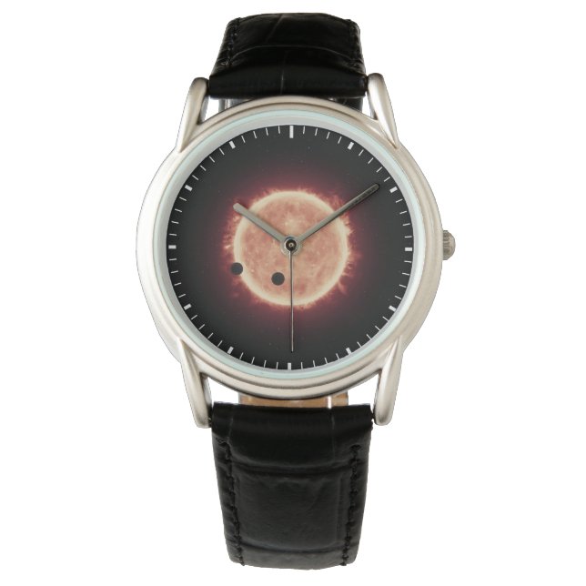 Montre Planètes Transitant Red Nwarf Star Dans Trappist-1 (devant)