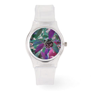 Montre Plante pourpre et vert