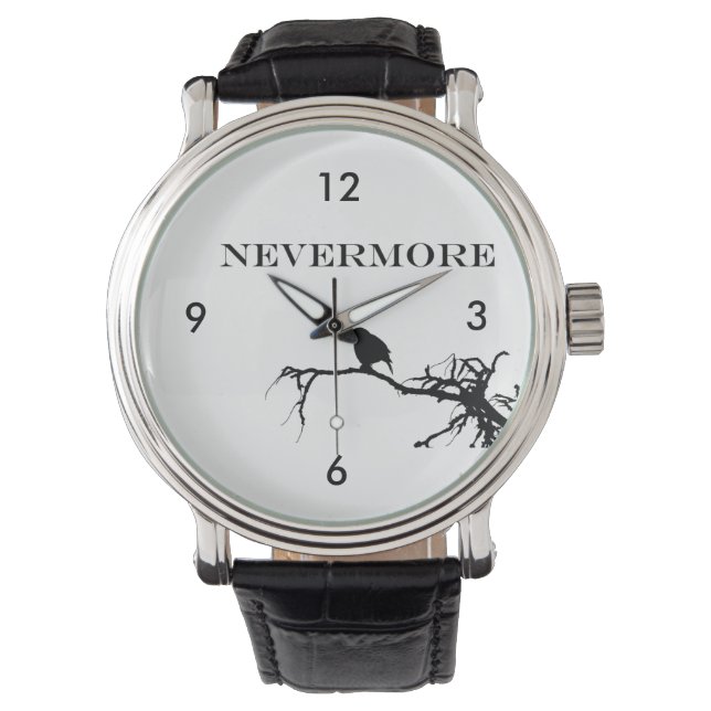 Montre Plus Raven Poem Edgar Allan Poe Citation (devant)