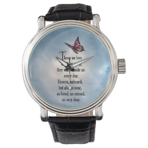 Montre Poème "ainsi aimé" de papillon