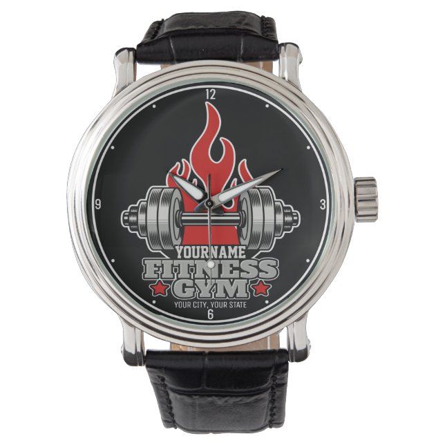Montre Poids Personnalisé Levant Dumbbell Fitness Gym L (devant)
