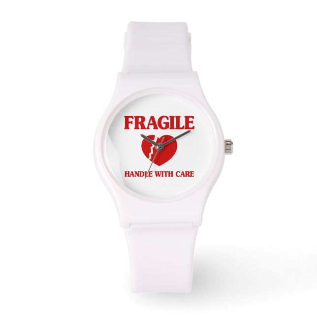 Montre Poignée Cardiaque Fragile Avec Soin (Recto)