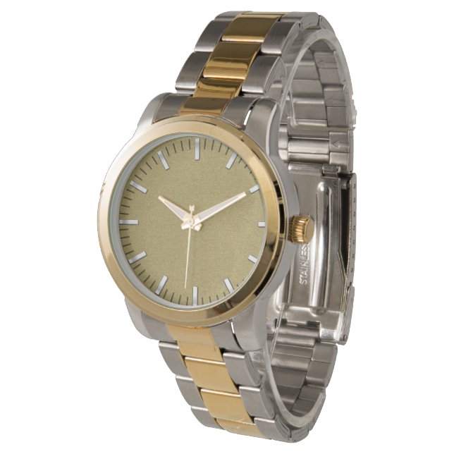 Montre Poignée classique Gold Foil Mens (Incliné)