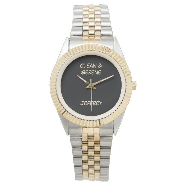 Montre Poignée propre et sereine, Deux Tons, Unise (devant)