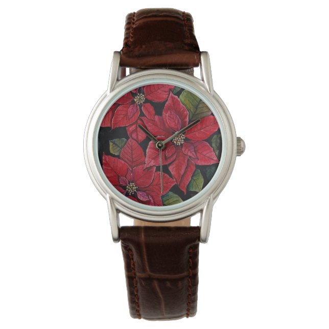 Montre Poinsététie Vibrante En Aquarelle (devant)