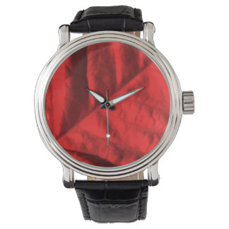 Montre Poinsettia Vintage en cuir